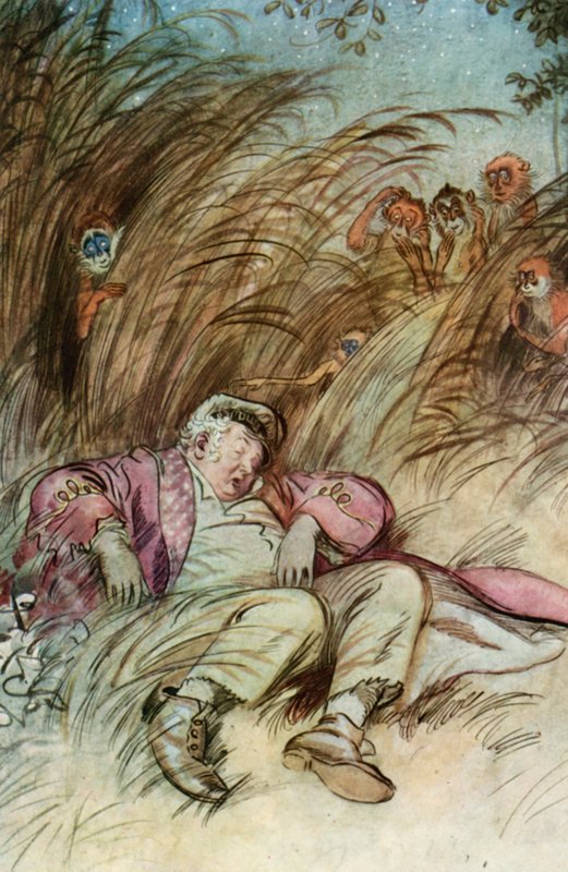 Ilustrace k Obdivuhodnému Crichtonovi od J. M. Barrieho od Hugh Thomson