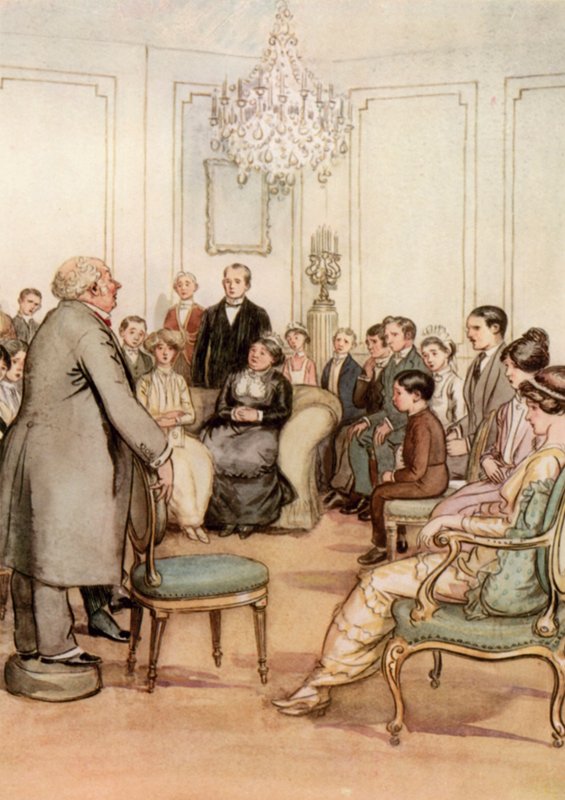 Ilustrace pro J M Barrie Obdivuhodný Crichton od Hugh Thomson