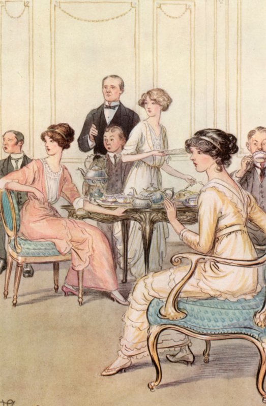 Ilustrace pro J M Barrie Obdivuhodný Crichton od Hugh Thomson