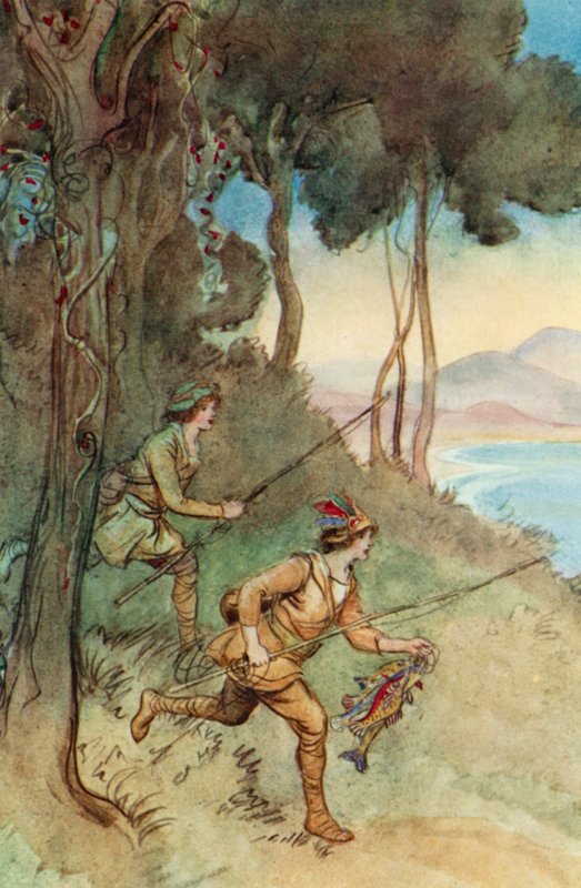 Ilustrace pro J M Barrie Obdivuhodný Crichton od Hugh Thomson