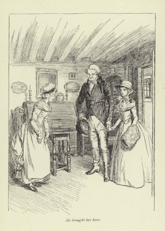 Ilustrace k filmu Příběh lásky pana Gilfila od George Eliotové od Hugh Thomson