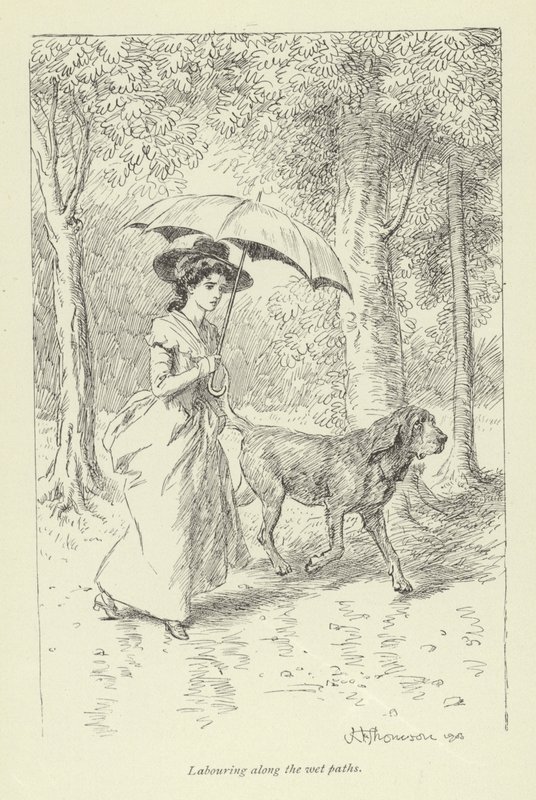 Ilustrace k filmu Příběh lásky pana Gilfila od George Eliotové od Hugh Thomson