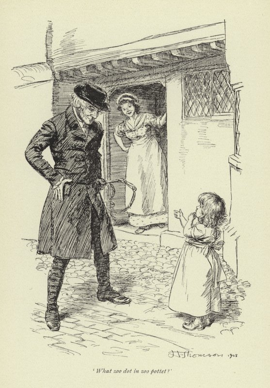 Ilustrace k filmu Příběh lásky pana Gilfila od George Eliotové od Hugh Thomson