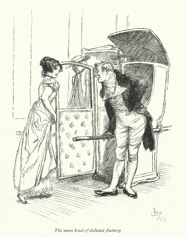 Ilustrace pro Northanger Abbey od Jane Austen (litho) od Hugh Thomson