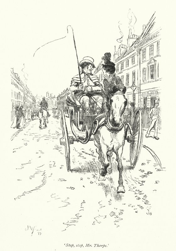 Ilustrace pro Northanger Abbey od Jane Austen (litho) od Hugh Thomson