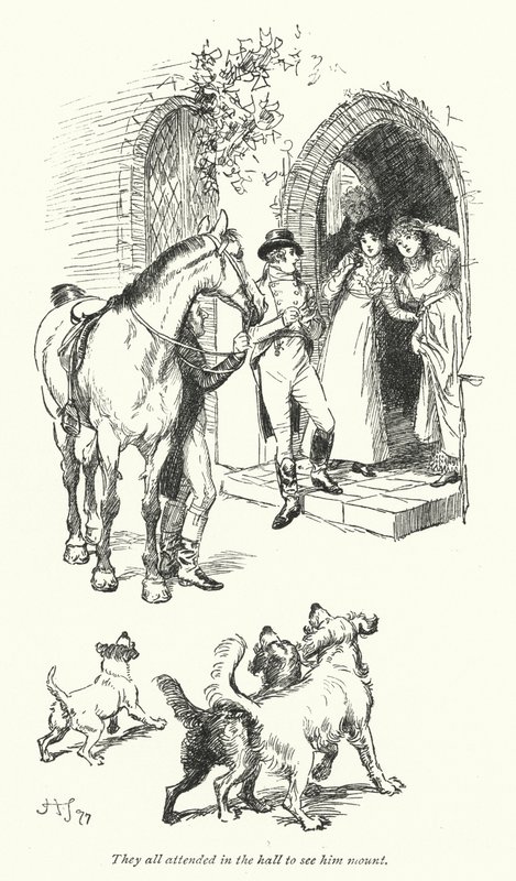 Ilustrace pro Northanger Abbey od Jane Austen (litho) od Hugh Thomson