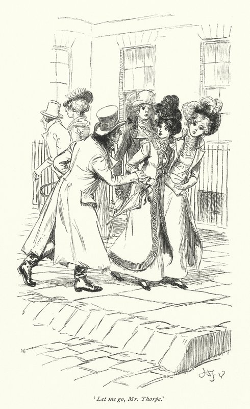 Ilustrace pro Northanger Abbey od Jane Austen (litho) od Hugh Thomson