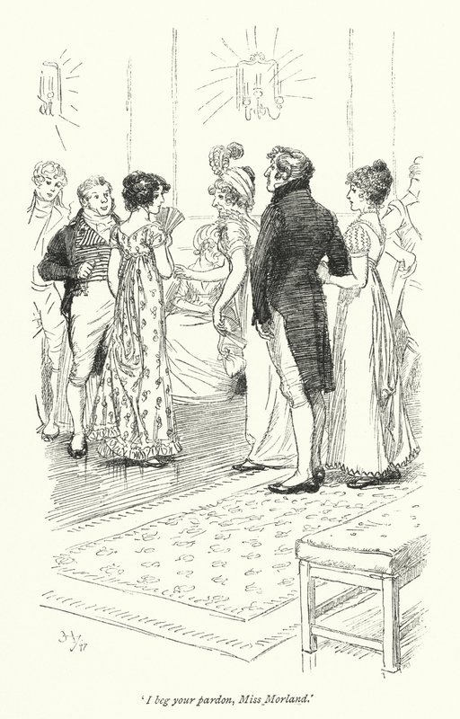 Ilustrace pro Northanger Abbey od Jane Austen (litho) od Hugh Thomson