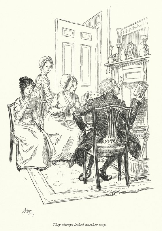 Ilustrace pro Northanger Abbey od Jane Austen (litho) od Hugh Thomson
