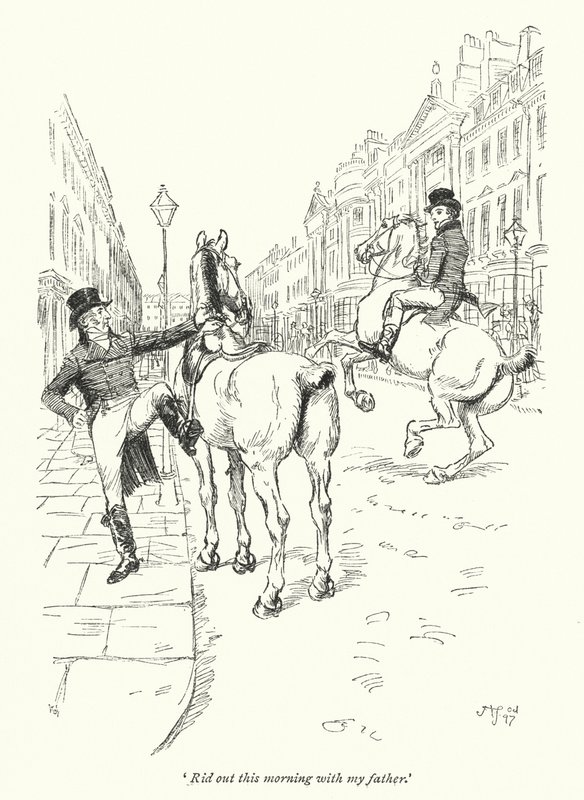 Ilustrace pro Northanger Abbey od Jane Austen (litho) od Hugh Thomson