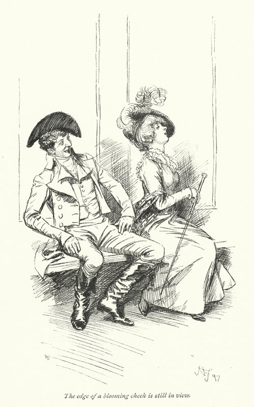 Ilustrace pro Northanger Abbey od Jane Austen (litho) od Hugh Thomson