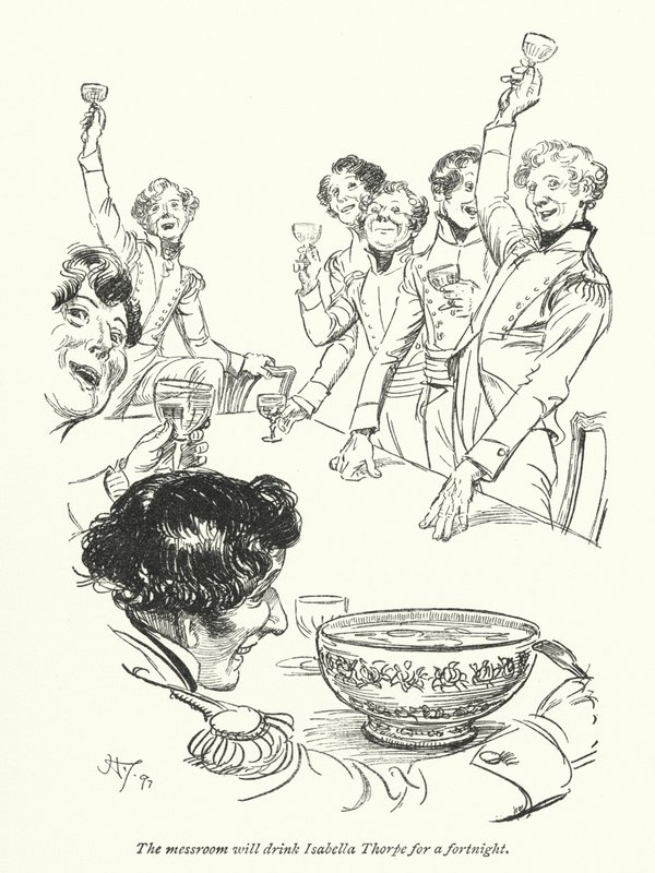 Ilustrace pro Northanger Abbey od Jane Austen (litho) od Hugh Thomson