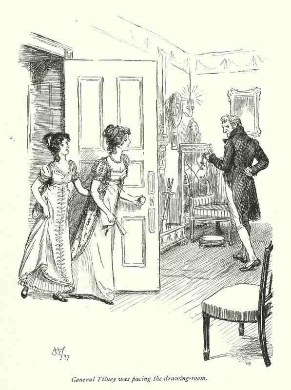 Ilustrace pro Northanger Abbey od Jane Austen (litho) od Hugh Thomson