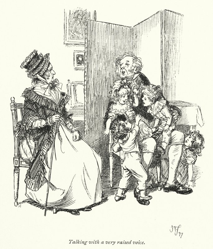 Ilustrace k přesvědčování od Jane Austenové (litho) od Hugh Thomson