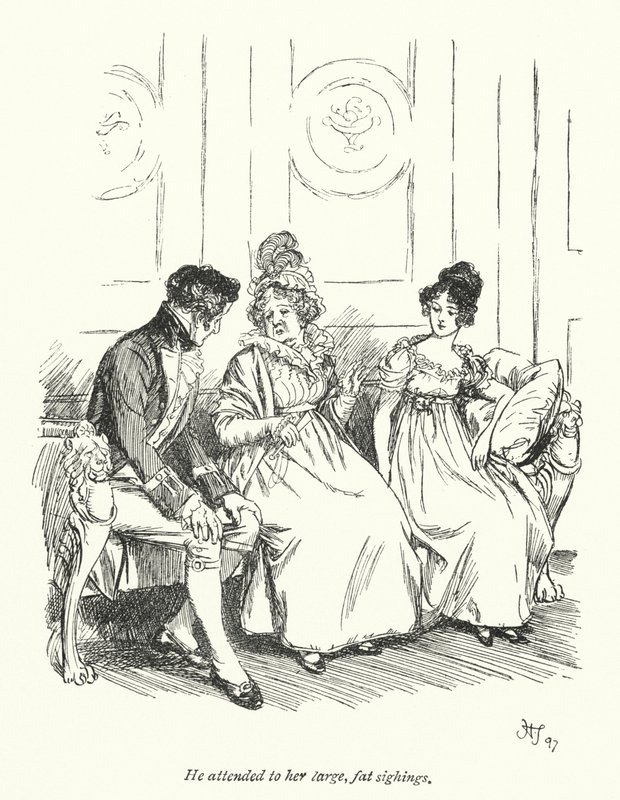 Ilustrace k přesvědčování od Jane Austenové (litho) od Hugh Thomson