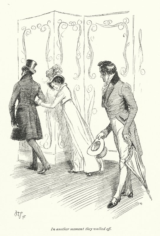 Ilustrace k přesvědčování od Jane Austenové (litho) od Hugh Thomson