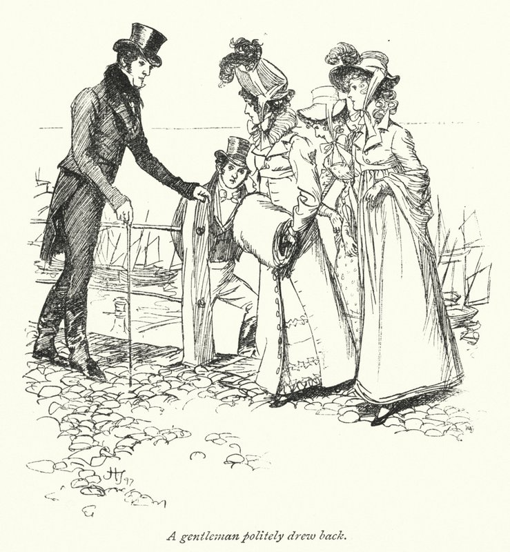 Ilustrace k přesvědčování od Jane Austenové (litho) od Hugh Thomson
