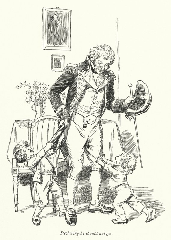Ilustrace k přesvědčování od Jane Austenové (litho) od Hugh Thomson