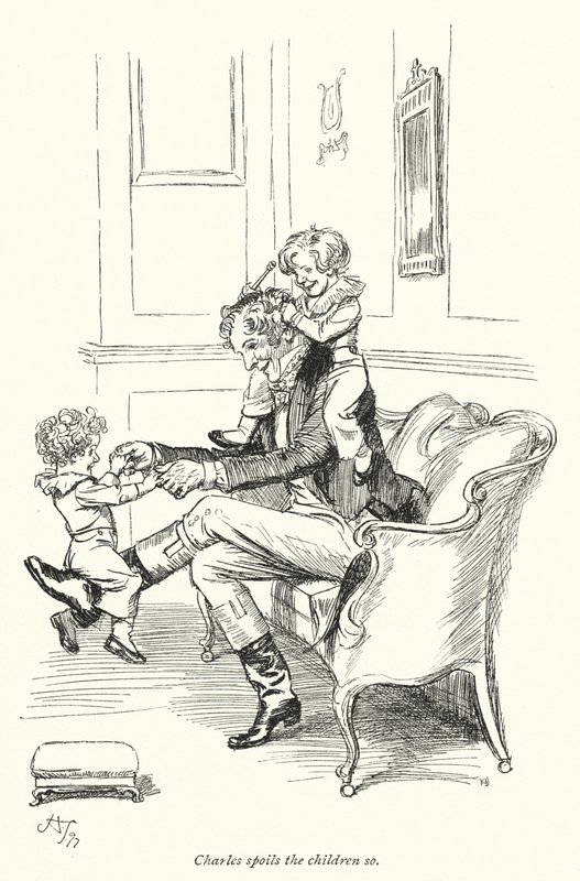 Ilustrace k přesvědčování od Jane Austenové (litho) od Hugh Thomson