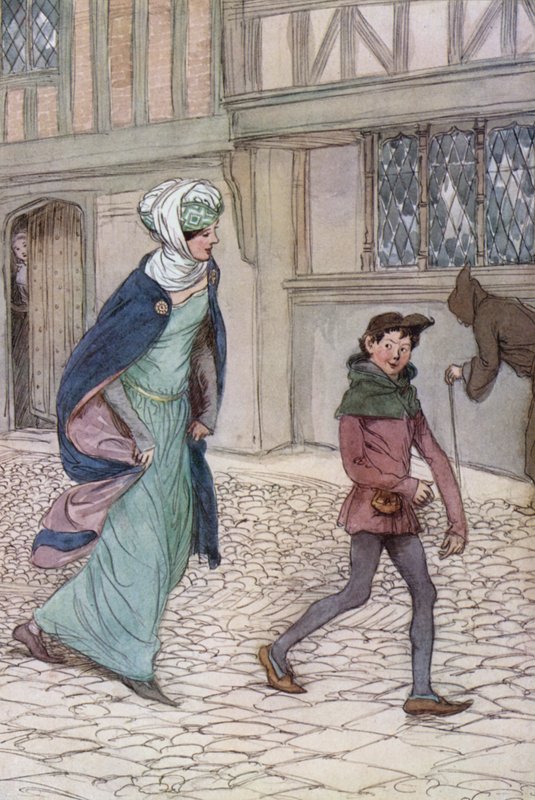Ilustrace pro Veselé paničky z Windsoru od Hugh Thomson