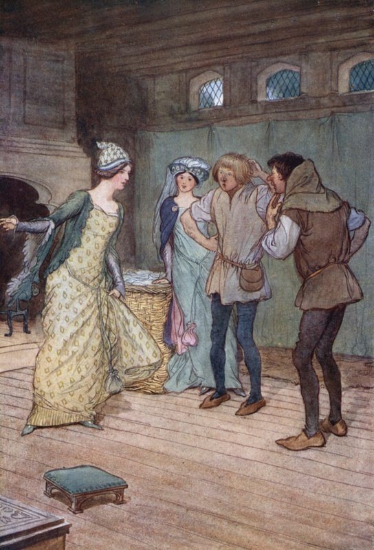 Ilustrace pro Veselé paničky z Windsoru od Hugh Thomson