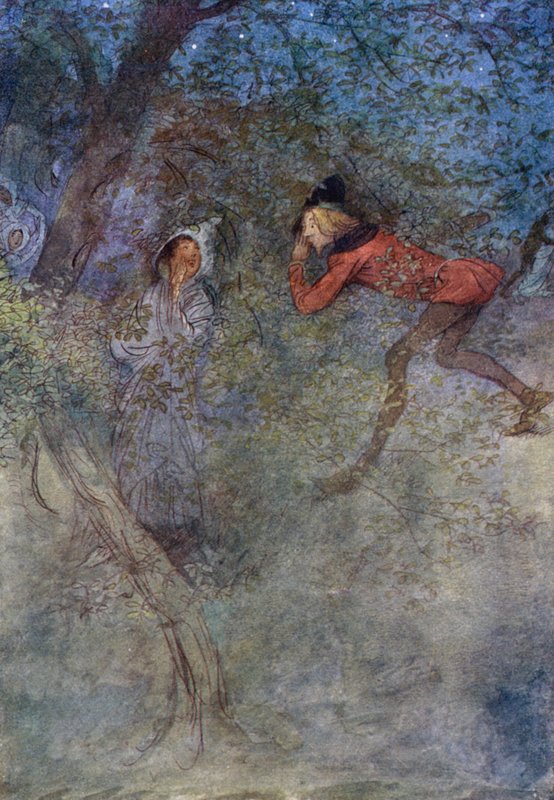 Ilustrace pro Veselé paničky z Windsoru od Hugh Thomson