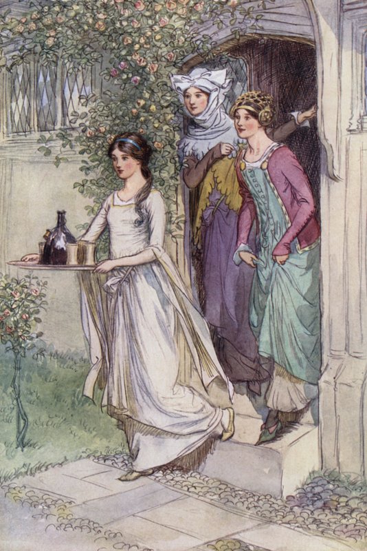 Ilustrace pro Veselé paničky z Windsoru od Hugh Thomson