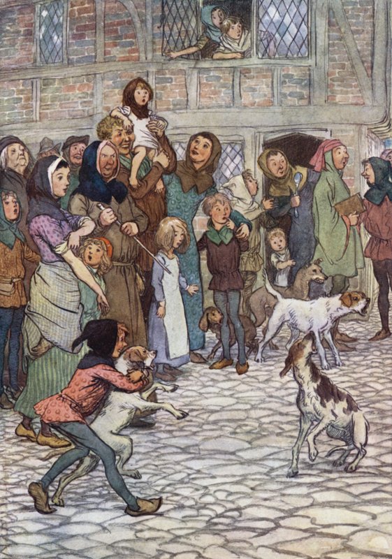 Ilustrace pro Veselé paničky z Windsoru od Hugh Thomson