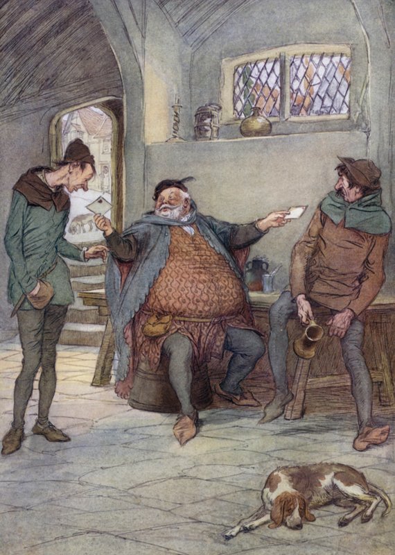 Ilustrace pro Veselé paničky z Windsoru od Hugh Thomson