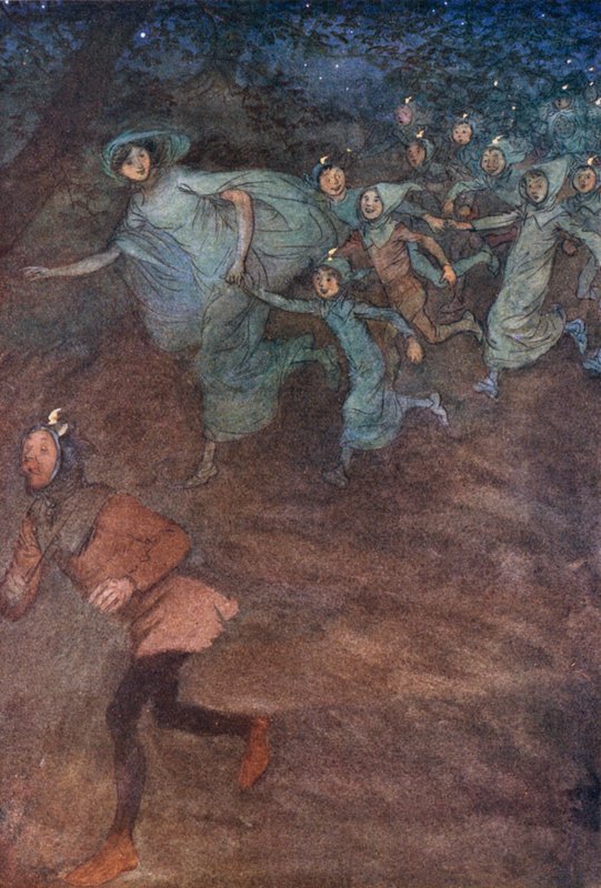 Ilustrace pro Veselé paničky z Windsoru od Hugh Thomson