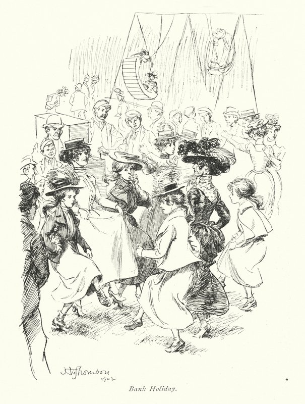 Londýn: Bank Holiday (barevná litografie) od Hugh Thomson