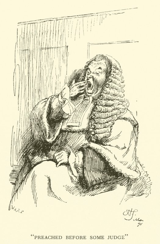Kázáno před nějakým soudcem (rytina) od Hugh Thomson
