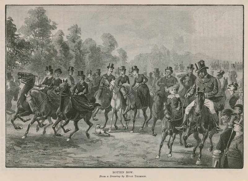 Rotten Row, Hyde Park, Londýn od Hugh Thomson