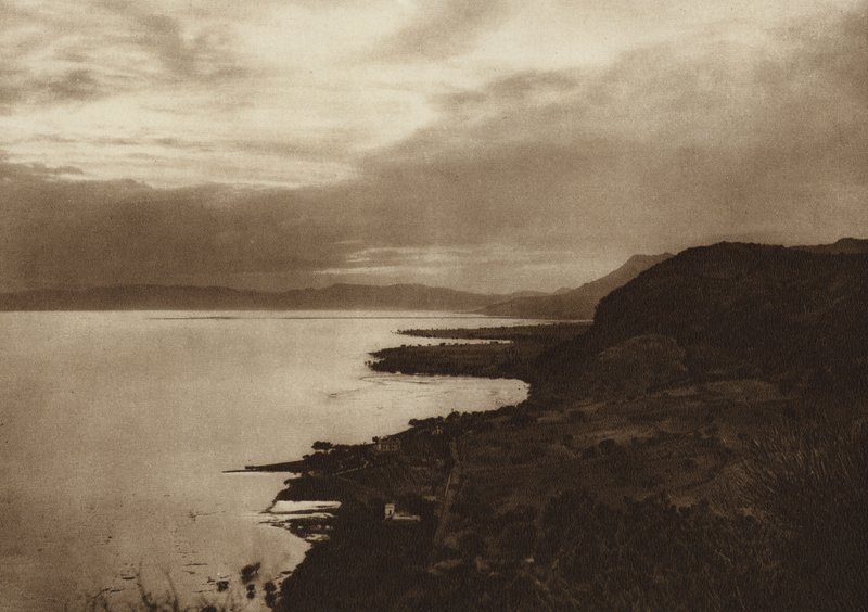 Mexiko: jezero Chapala (čb fotografie) od Hugo Brehme