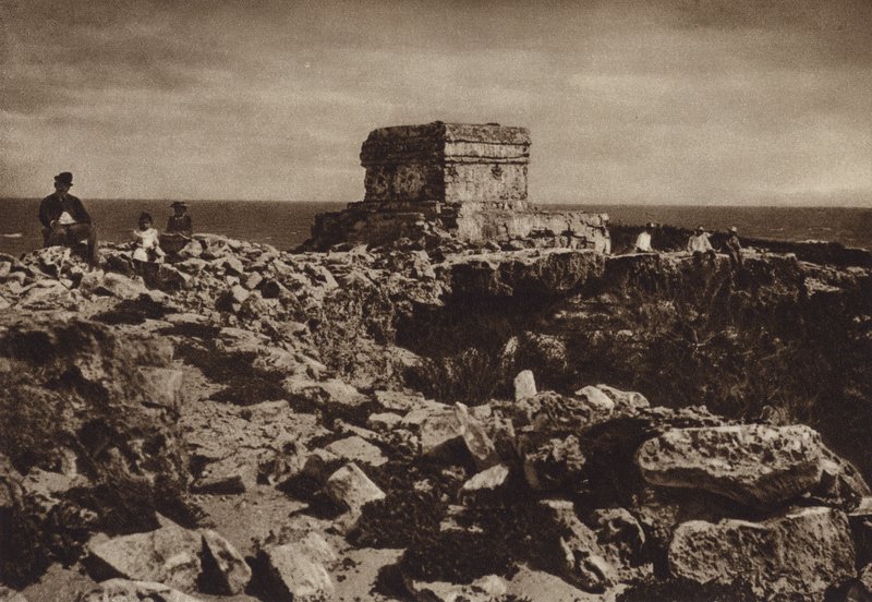 Mexiko: Isla de las Mujeres, Yucatán (čb fotografie) od Hugo Brehme