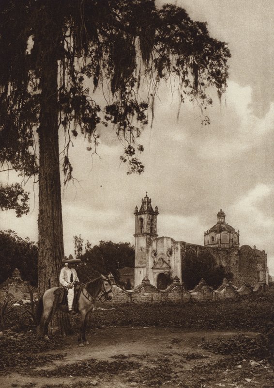 Mexiko: Nonoalco, Předměstí hlavního města Mejico (čb fotografie) od Hugo Brehme