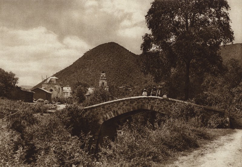 Mexiko: San Bartolito (čb fotografie) od Hugo Brehme