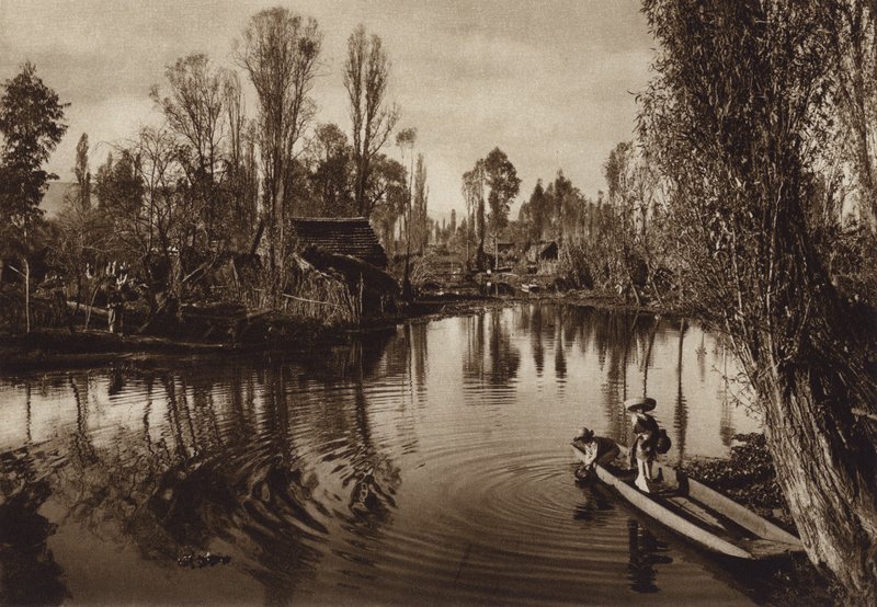 Mexiko: Tlahuac (čb fotografie) od Hugo Brehme