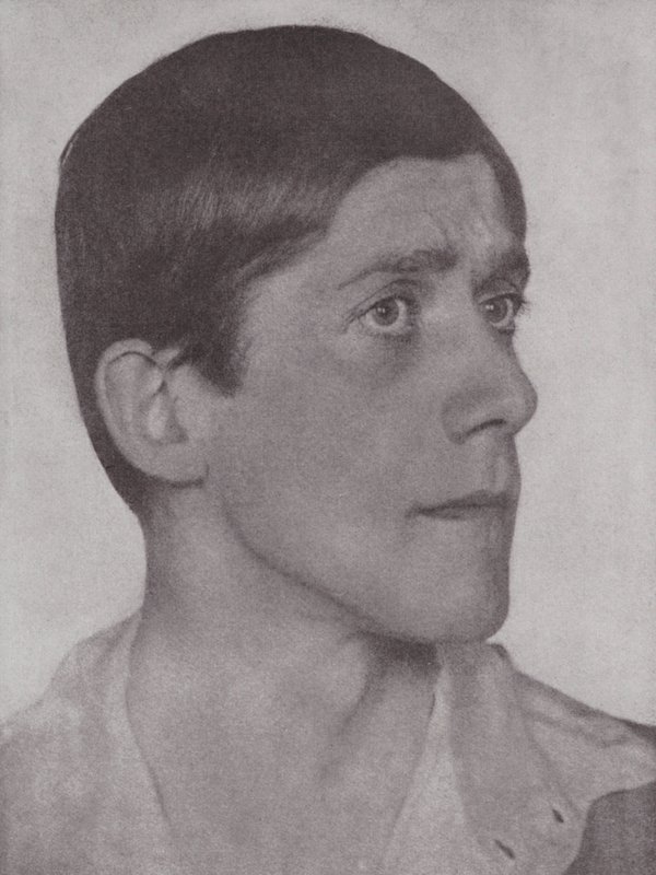 Oskar Kokoschka, rakouský malíř a spisovatel (čb fotografie) od Hugo Erfurth