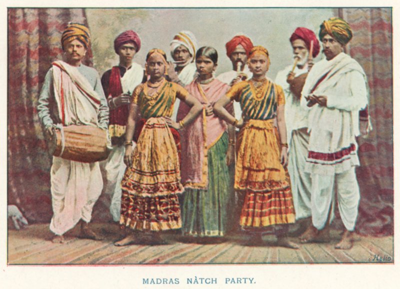 Indiánští domorodci: Madras Natch Party (barevná fotografie) od Indian photographer