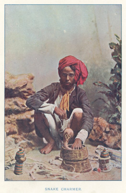 Indiánští domorodci: Zaříkávač hadů (barevná fotografie) od Indian photographer