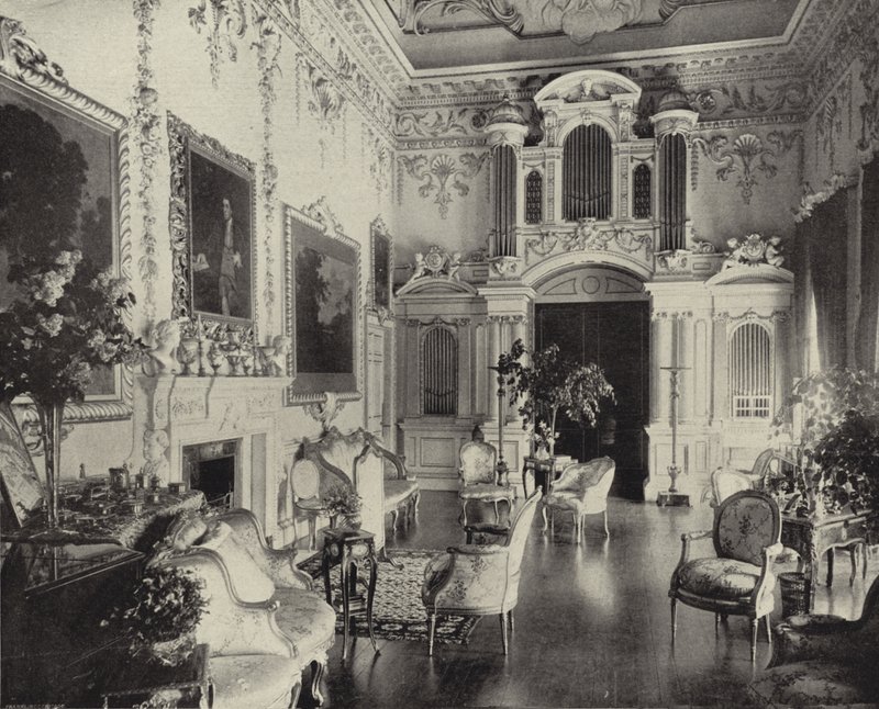 Přijímací místnost, Carton House, Co. Kildare (černobílá fotografie) od Irish Photographer