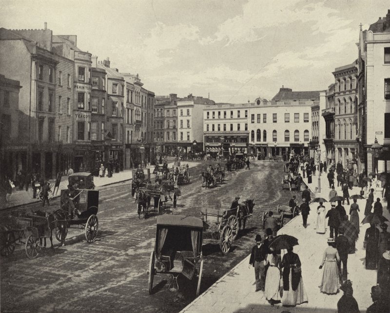 Patrick Street, Cork City (černobílá fotografie) od Irish Photographer