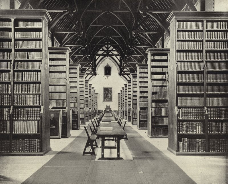 Knihovna, Maynooth College (černobílá fotografie) od Irish Photographer