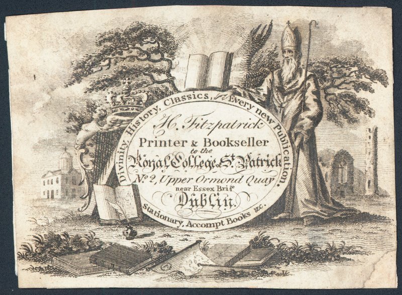 Obchodní karta, H Fitzpatrick (rytina) od Irish School