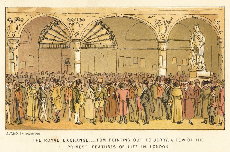 Královská burza od Isaac, Robert and George Cruikshank