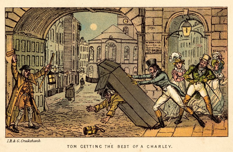 Tom dostává to nejlepší z Charleyho od Isaac, Robert and George Cruikshank