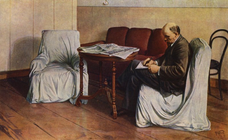 Lenin ve Smolném (barevné lito) od Isaak Israilevich (after) Brodsky