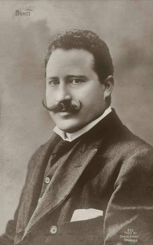 Alessandro Bonci, italský operní pěvec (čb fotografie) od Italian Photographer