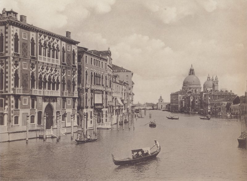 Kostel Grand Canal And Salute (černobílá fotografie) od Italian Photographer
